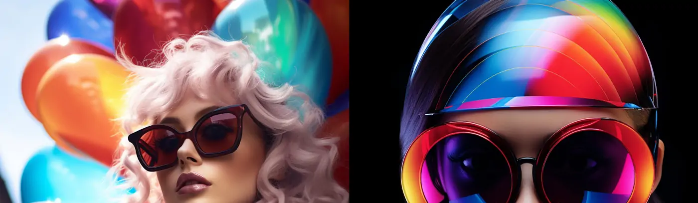 人物模特波普艺术造型杂志风美女肖像midjourney关键词提示词咒语