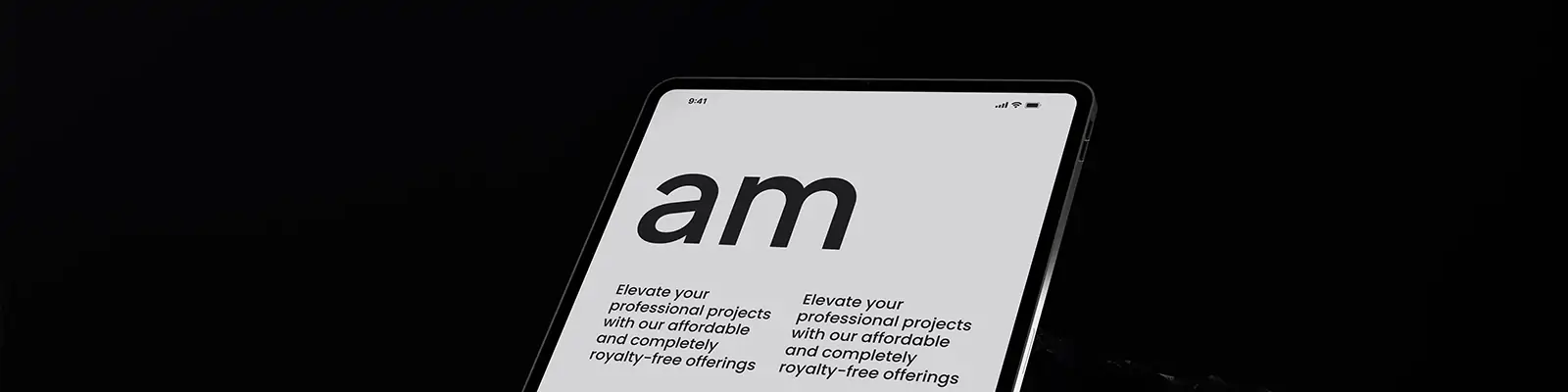 工业黑化风移动设备品牌VI应用屏幕iPad展示贴图样机psd设计素材01Mockup