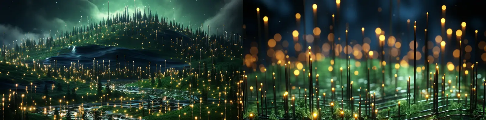 未来主义科技可视化大数据粒子三维立体网络线条抽象数字海报背景midjourney关键词咒语