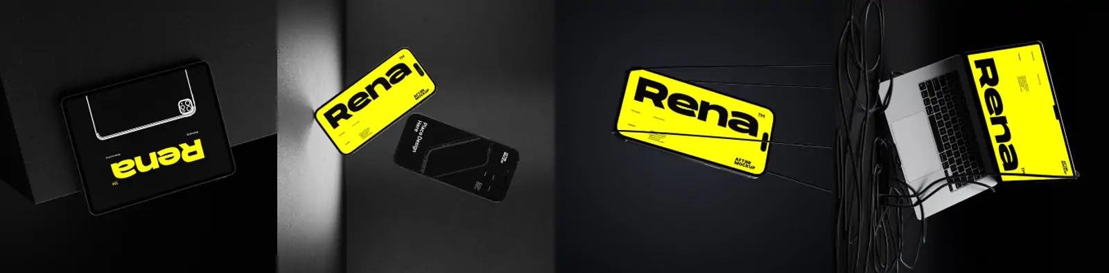 移动手机电脑ipad显示设备作品展示样机贴图psd设计素材Mockup样机