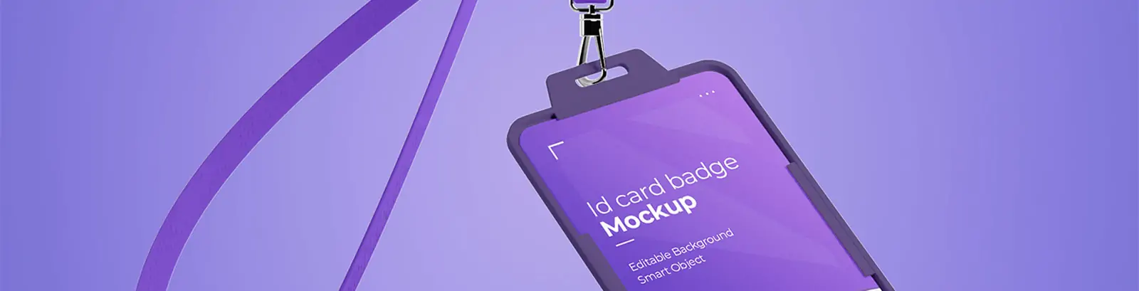 潮流竖版工牌胸牌工作证挂绳VI展示贴图样机psd设计素材模版Mockup