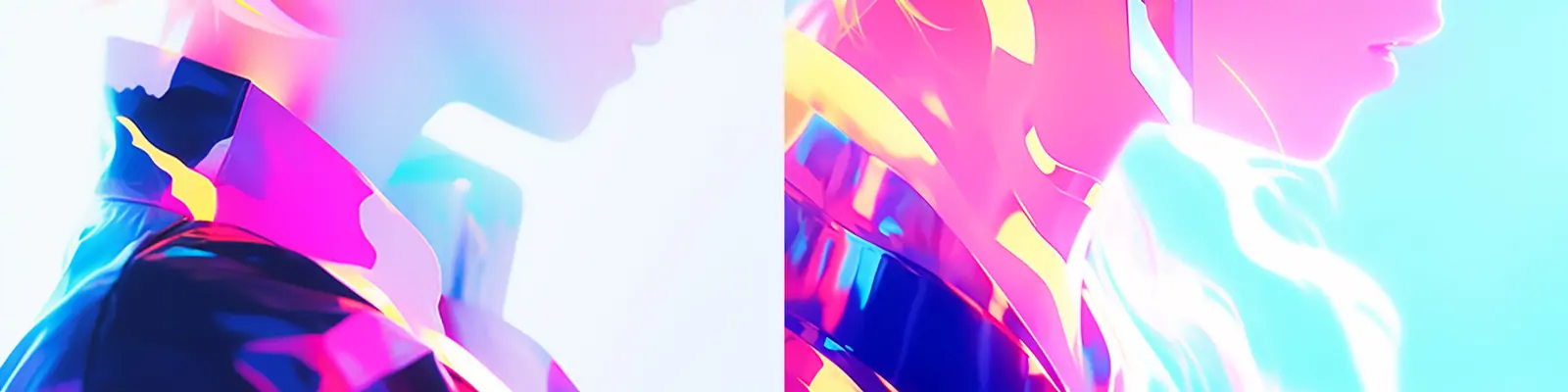 时尚潮流炫彩动漫卡通赛博朋克黑客人物侧脸特写艺术插图海报midjourney关键词咒语