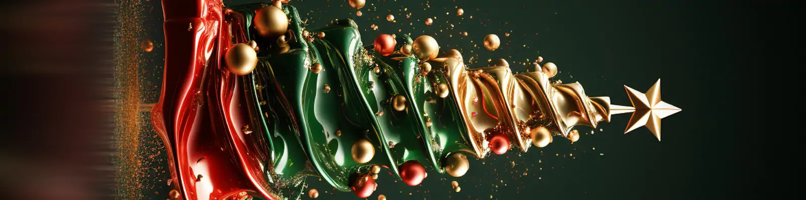 极简主义高级感圣诞节圣诞树装饰丝带礼物立体模型杂志摄影海报midjourney关键词咒语