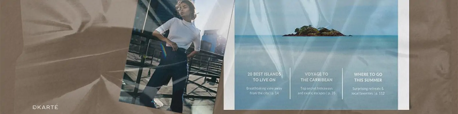 潮流褶皱塑料透明薄膜单页照片海报作品展示样机贴图psd素材模板Mockup