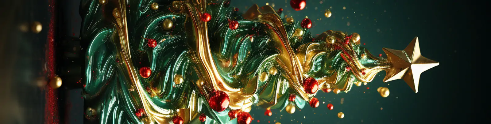 极简主义高级感圣诞节圣诞树装饰丝带礼物立体模型杂志摄影海报midjourney关键词咒语