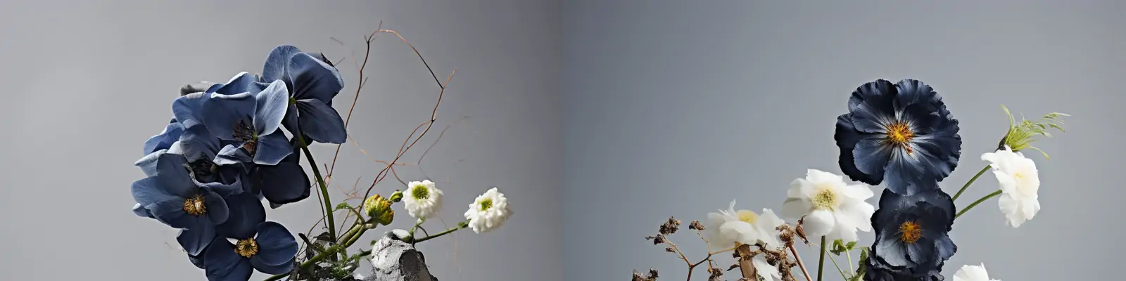 创意自然石头上的鲜花植物艺术立体摄影海报