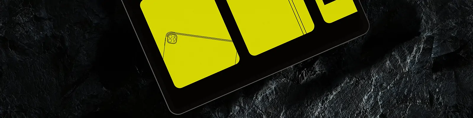 工业黑化风移动设备品牌VI应用屏幕iPad展示贴图样机psd设计素材06Mockup