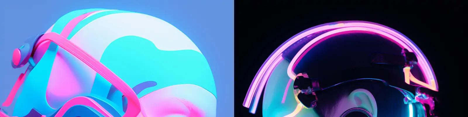 极简主义炫彩渐变赛博朋克科技感人物头像耳机特写艺术摄影海报midjourney关键词咒语：