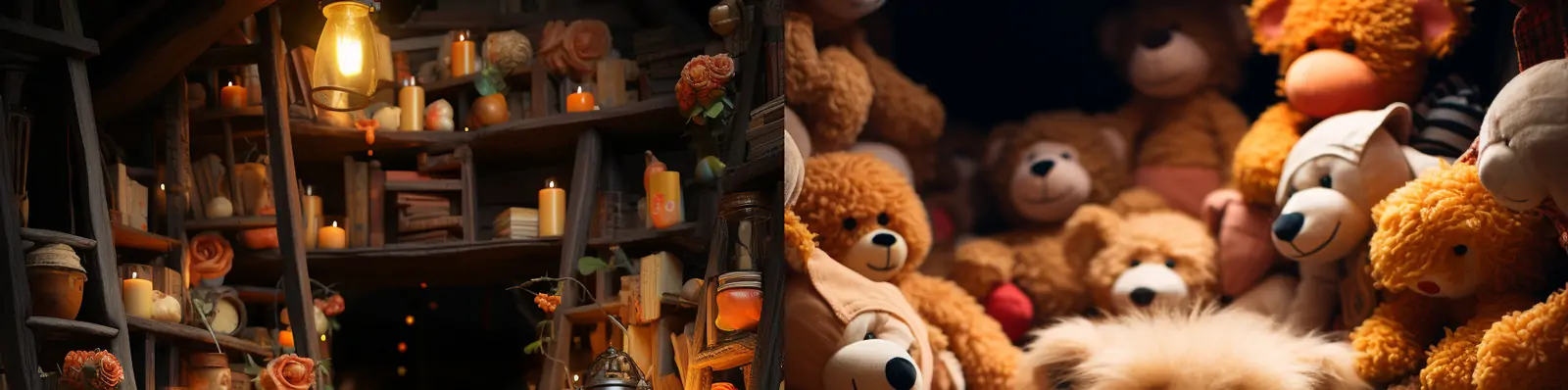 创意可爱小熊毛绒玩具房间艺术微距摄影照片海报midjourney关键词咒语