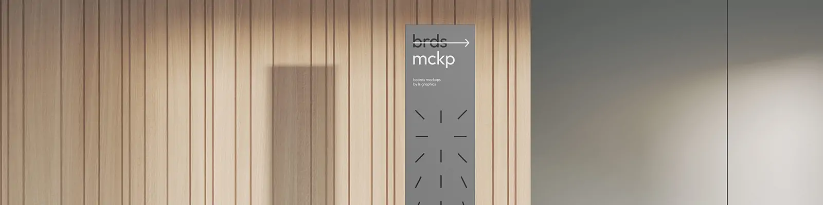 高端导视系统指示牌引路牌展示样机贴图psd设计素材模板Mockup