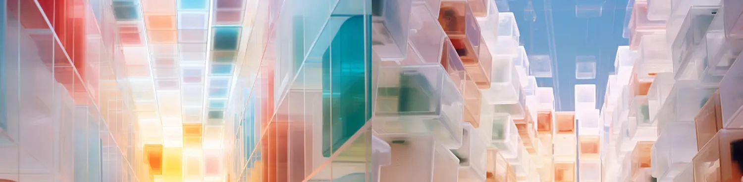 超大塑料盒购物中心概念场景Midjourney绘图关键词咒语