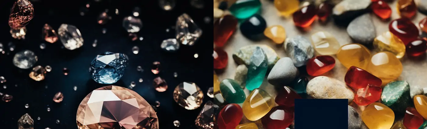 高端奢侈彩色透明钻石宝石堆叠艺术摄影海报背景midjourney关键词咒语分享