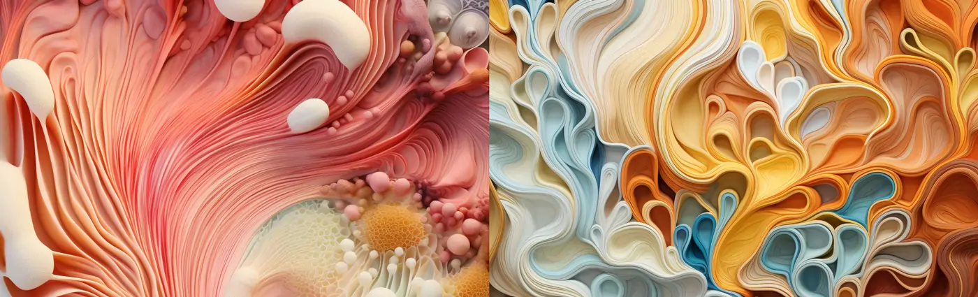 创意自然微生物抽象艺术形态纹理图形图案流畅线条海报背景midjourney关键词咒语分享