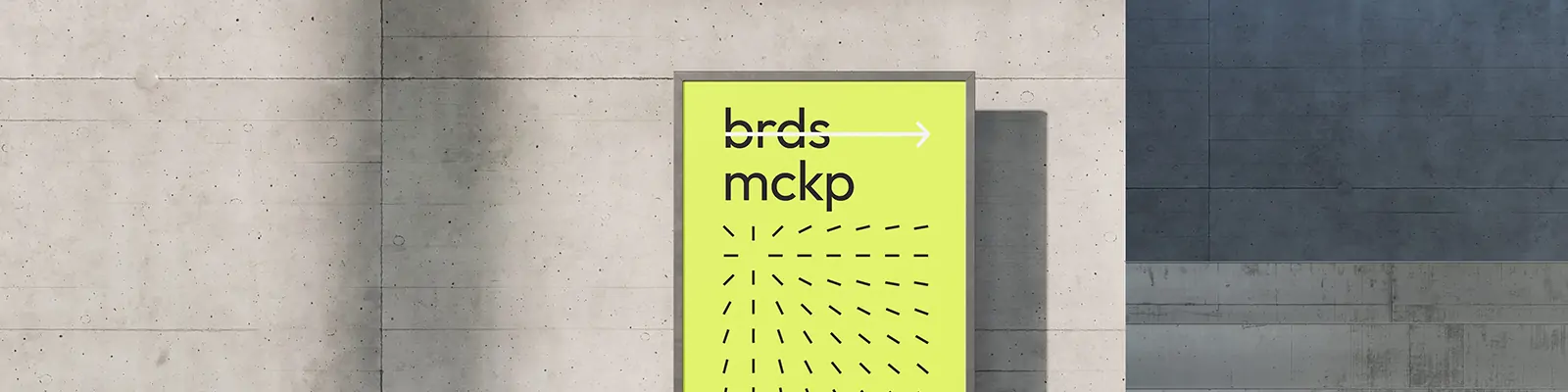 高端商超导视系统指示牌引路牌展示样机贴图psd设计素材模板Mockup