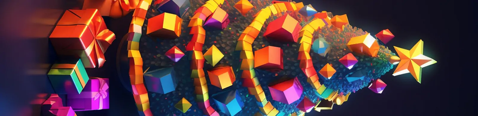 圣诞树圣诞节礼物礼盒海报icon图标设计元素midjourney关键词咒语