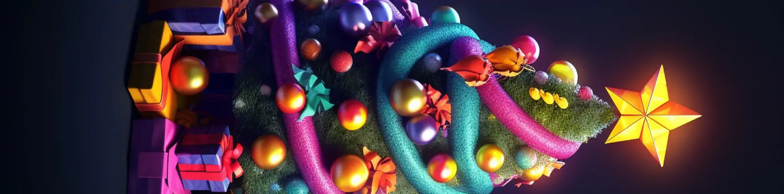 圣诞树圣诞节礼物礼盒海报icon图标设计元素midjourney关键词咒语