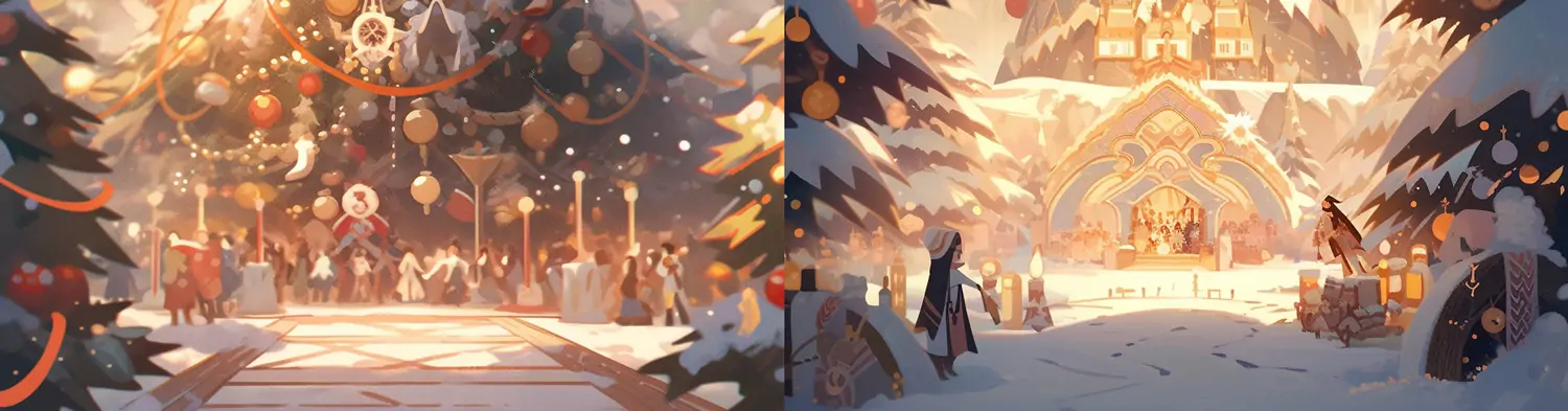 圣诞节海报midjourney关键词咒语分享