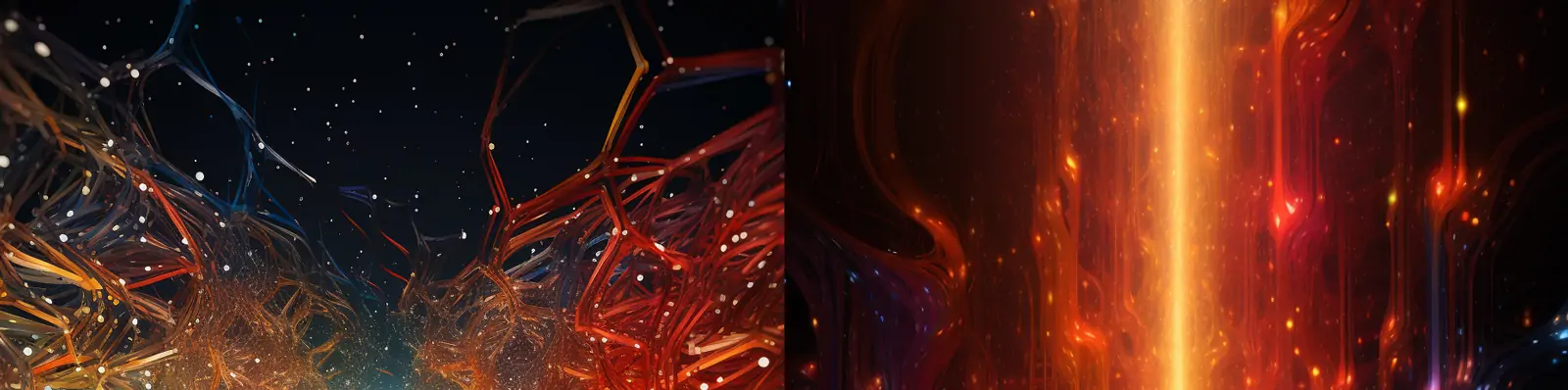 抽象艺术神秘光效线条立体空间视差摄影海报背景Midjourney关键词提示词咒语