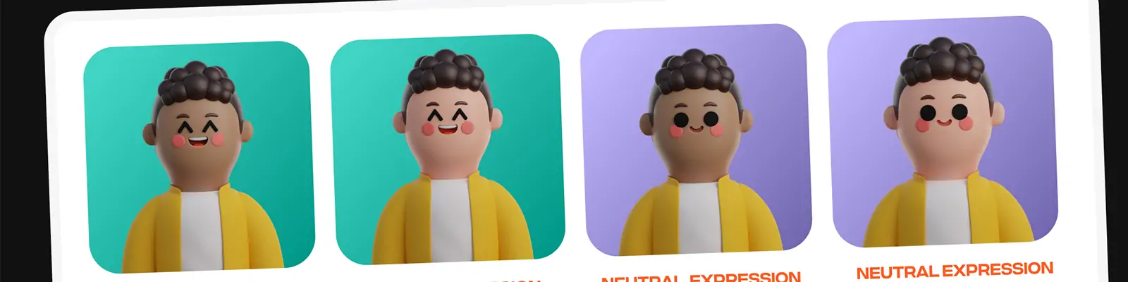 3D立体趣味卡通阿凡达人物头像png图标插图blender设计素材模型