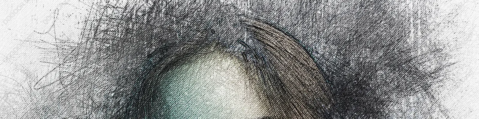 创意铅笔素描人物照片特效样机贴图psd分层设计素材模板Mockup