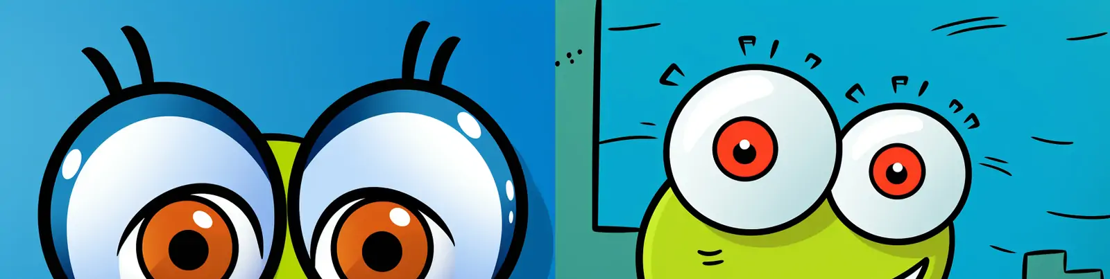 手绘绿色动漫卡通青蛙蜥蜴线条风格插图绘画海报midjourney关键词咒语分享