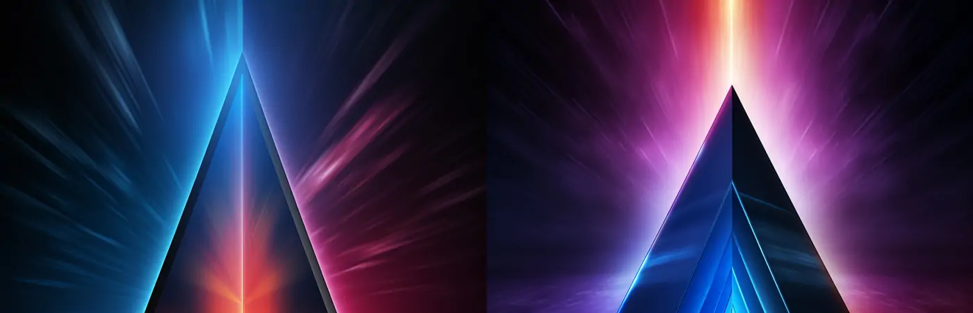 三角光线光束科技行业海报背景素材Midjourney关键词提示词咒语