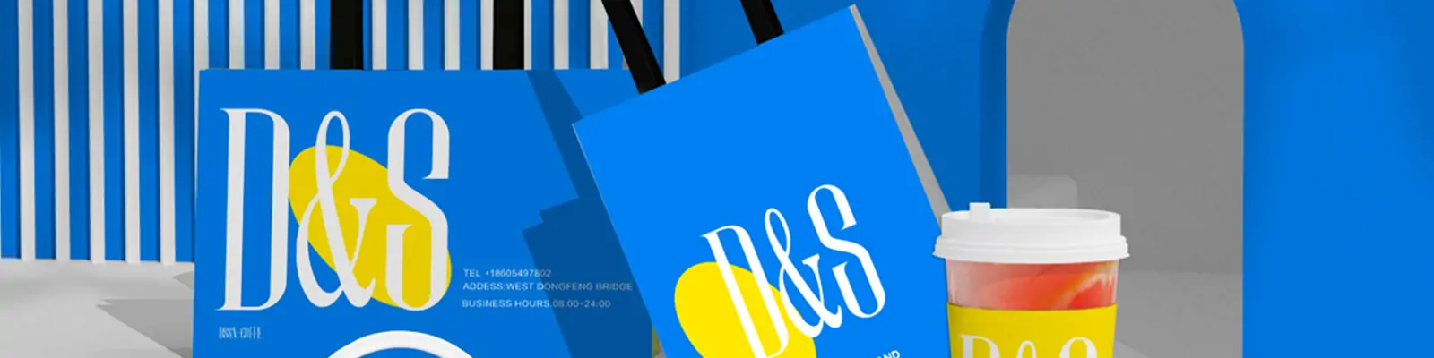 高端品牌连锁饮品咖啡店奶茶店VI效果提案展示样机贴图psd设计素材Mockup