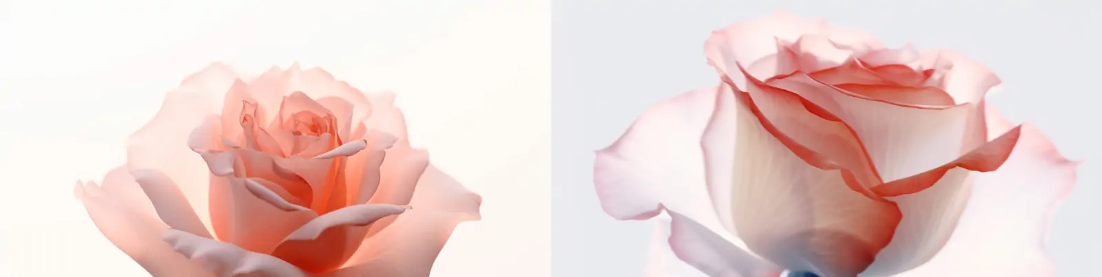 创意半透明粉色玫瑰鲜花微距特写艺术摄影海报midjourney关键词咒语