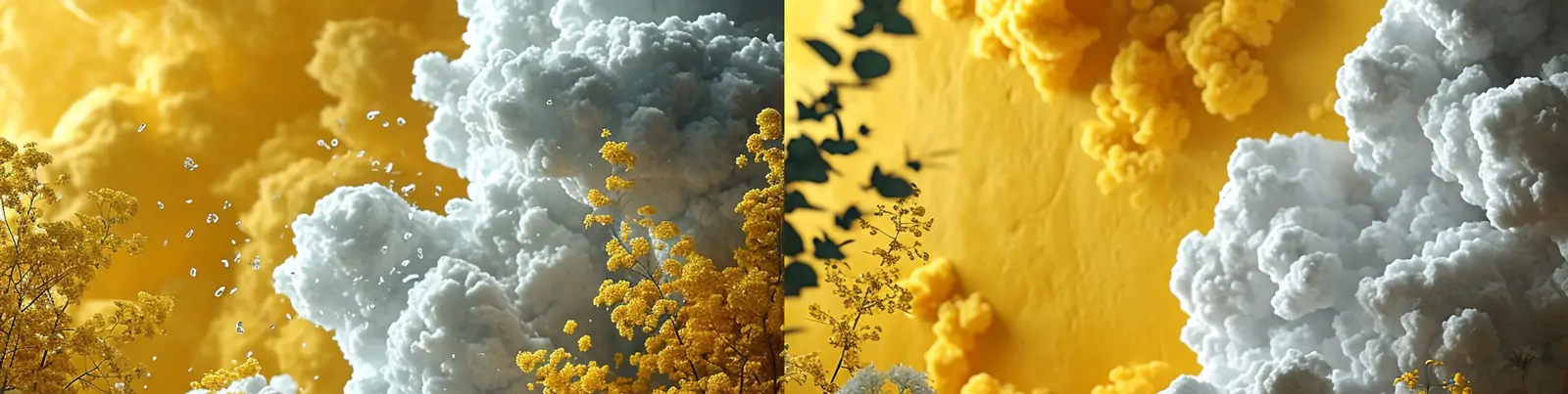 创意三维立体云朵蘑菇云化学科学实验工具元素场景空间海报背景midjourney关键词咒语