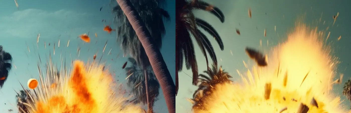 创意水果汽车爆炸场景Midjourney关键词提示词咒语