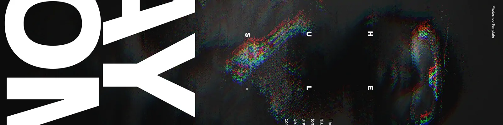 创意潮流复古做旧烟雾破碎文字特效样机贴图海报psd设计素材模版Mockup