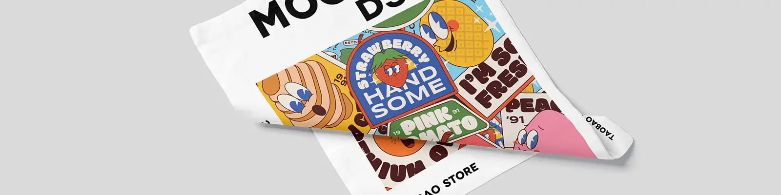 帆布袋手提袋布袋图案印花效果展示样机贴图psd设计素材模版Mockup