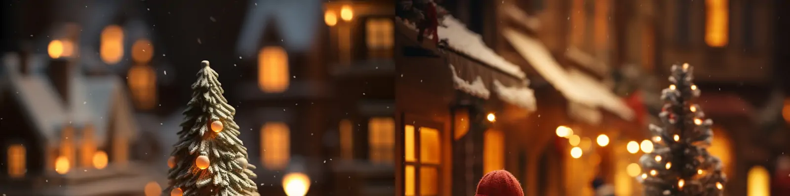 创意冬天下雪天儿童堆雪人圣诞树场景空间艺术摄影海报midjourney关键词咒语分享