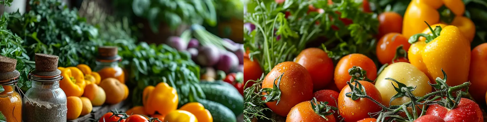 天然有机绿色蔬菜西红柿胡萝卜西蓝花电商生鲜广告海报midjourney关键词咒语