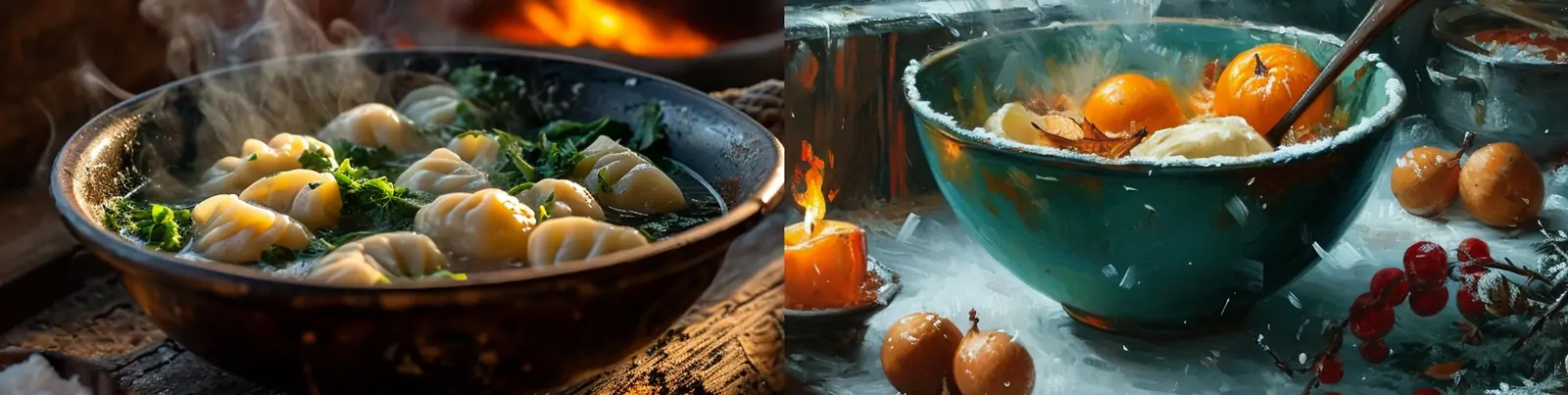 中国美食热气腾腾酸汤水饺馄饨餐厅菜单摄影海报midjourney关键词咒语