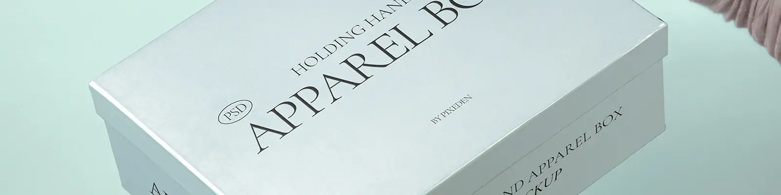 手持瓦楞纸箱天地盖鞋盒包装纸盒VI展示贴图样机psd设计素材模版Mockup