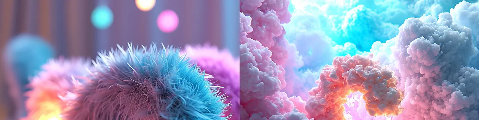 创意蓬松毛绒纹理粉彩色调字体数字6设计C4D立体渲染模型艺术海报midjourney关键词咒语