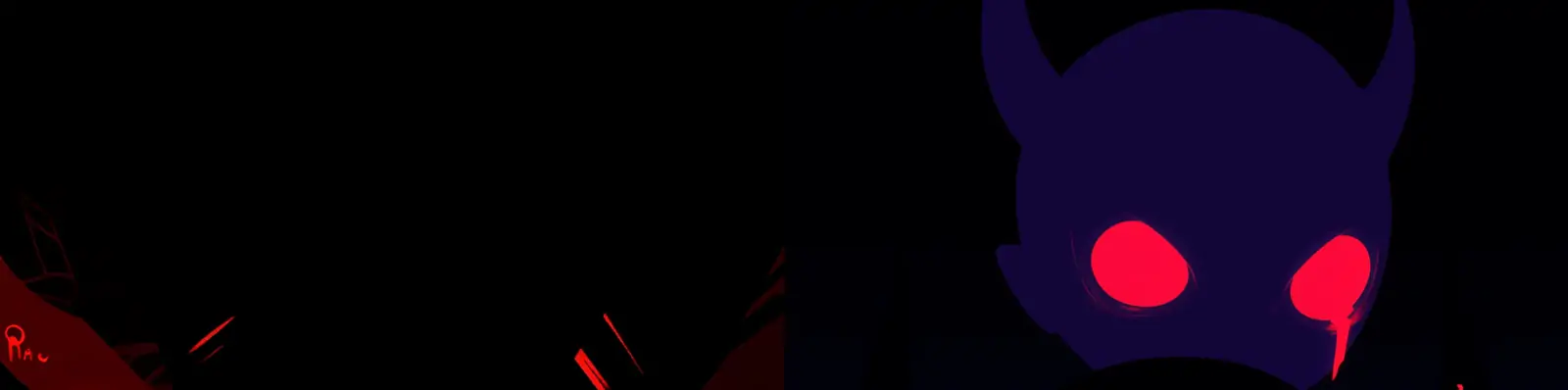 手绘动漫卡通大眼睛小恶魔不羁表情动画人物光效插图海报