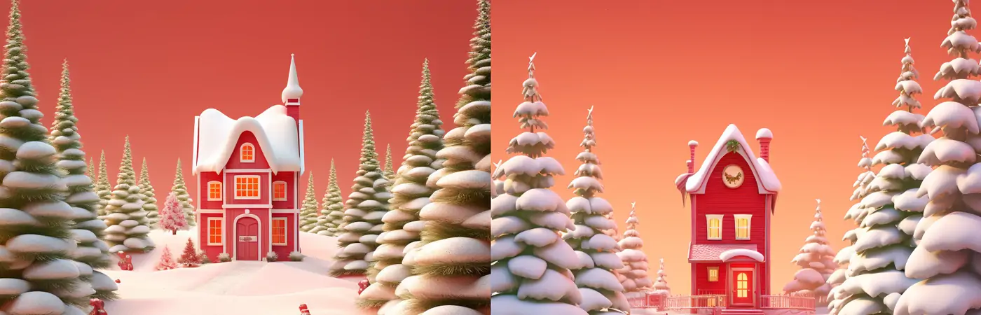 冬季冬天圣诞节贺卡海报设计背景Midjourney关键词提示词咒语