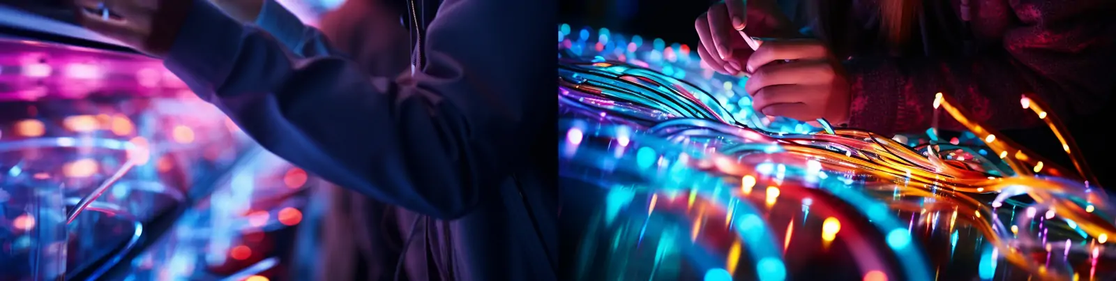 创意未来主义光纤互联网科技感光效人物镜头摄影海报midjourney关键词咒语分享