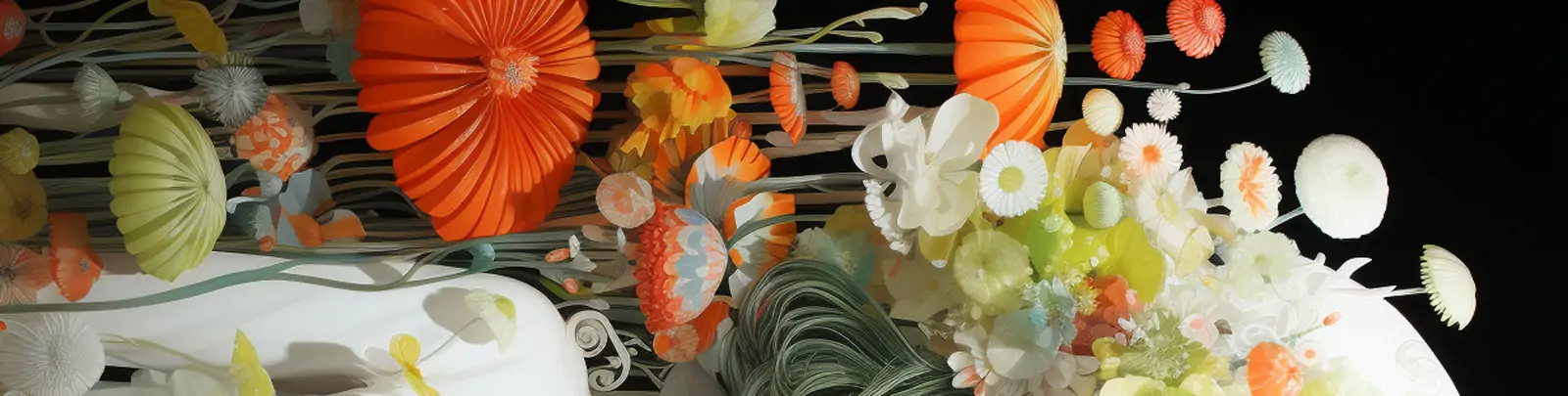 创意手绘动漫卡通可爱女孩鲜花植物森林艺术插图绘画海报midjourney关键词咒语分享