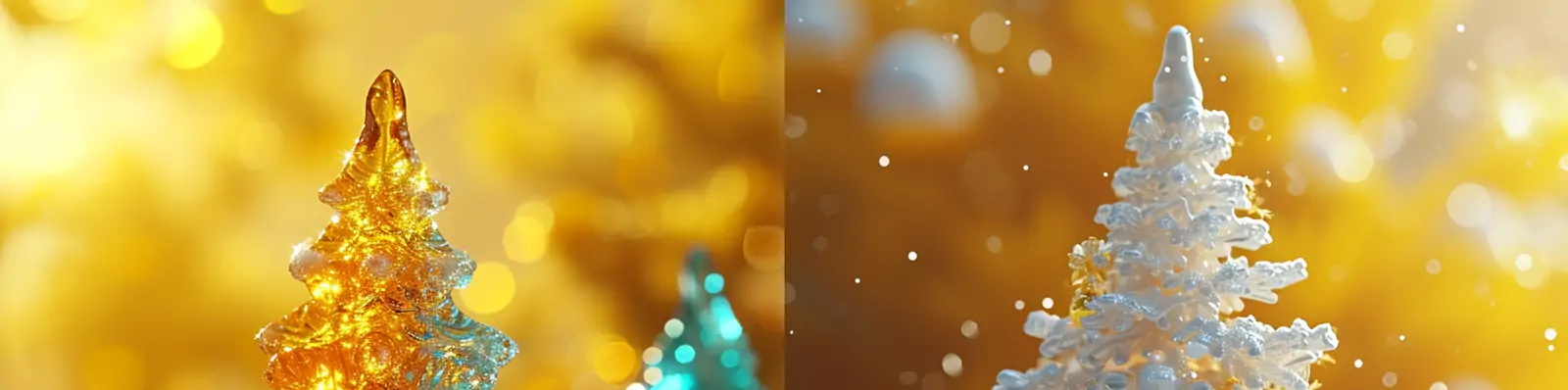 3D立体透明磨砂玻璃可爱圣诞节圣诞树模型等距图标插图midjourney关键词咒语