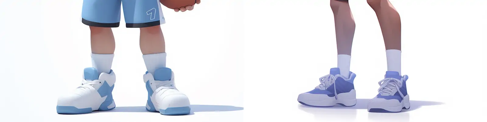 手绘动漫卡通3D立体篮球运动员人物玩具盲盒模型插图海报midjourney关键词咒语分享