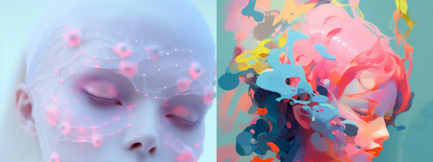 未来主义洛可可风格哥特风科幻人物头像特写艺术摄影海报midjourney关键词咒语分享