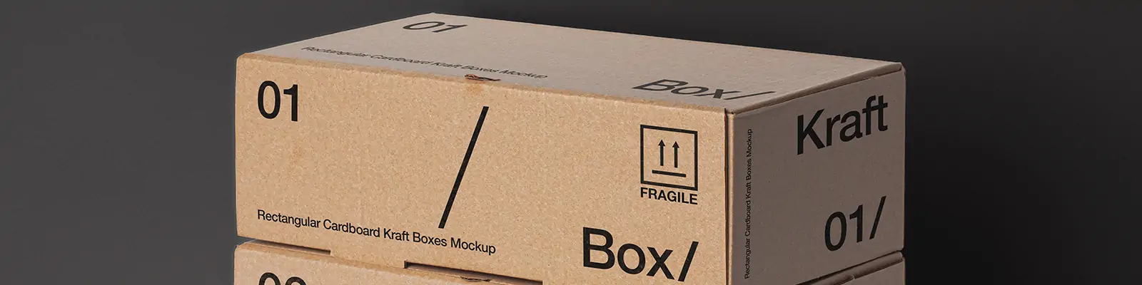 高端产品瓦楞纸箱天地盖包装纸盒VI展示贴图样机psd设计素材模版Mockup