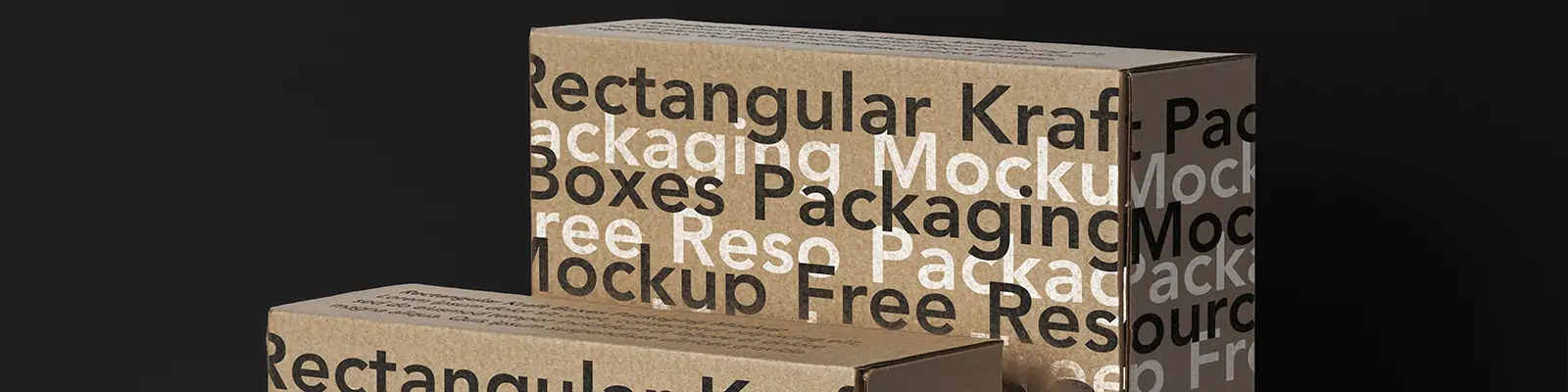 瓦楞纸箱天地盖产品包装纸盒鞋盒VI展示贴图样机psd设计素材模版Mockup