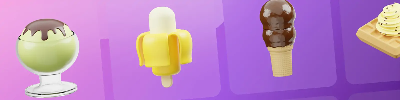 3D立体雪糕冰激凌冰棍种类png图标插图blender设计素材模型