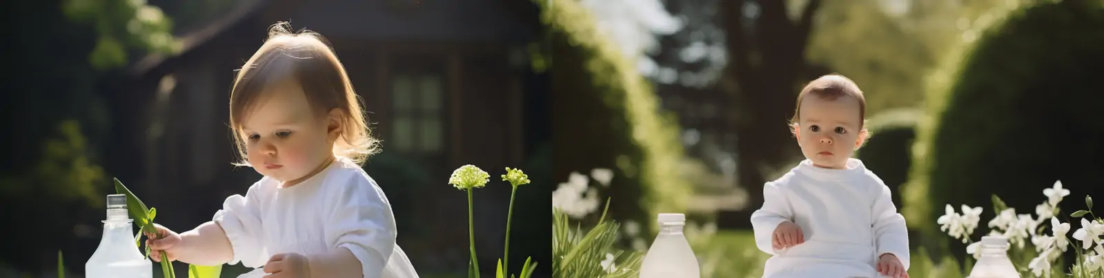 儿童宝宝婴儿洗护产品天然草地花园场景电商广告商业摄影海报midjourney关键词咒语