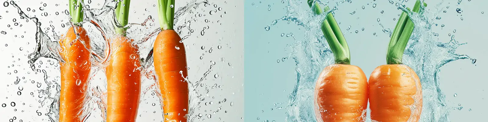 创意蔬菜胡萝卜水花飞溅电商生鲜艺术广告摄影海报midjourney关键词咒语