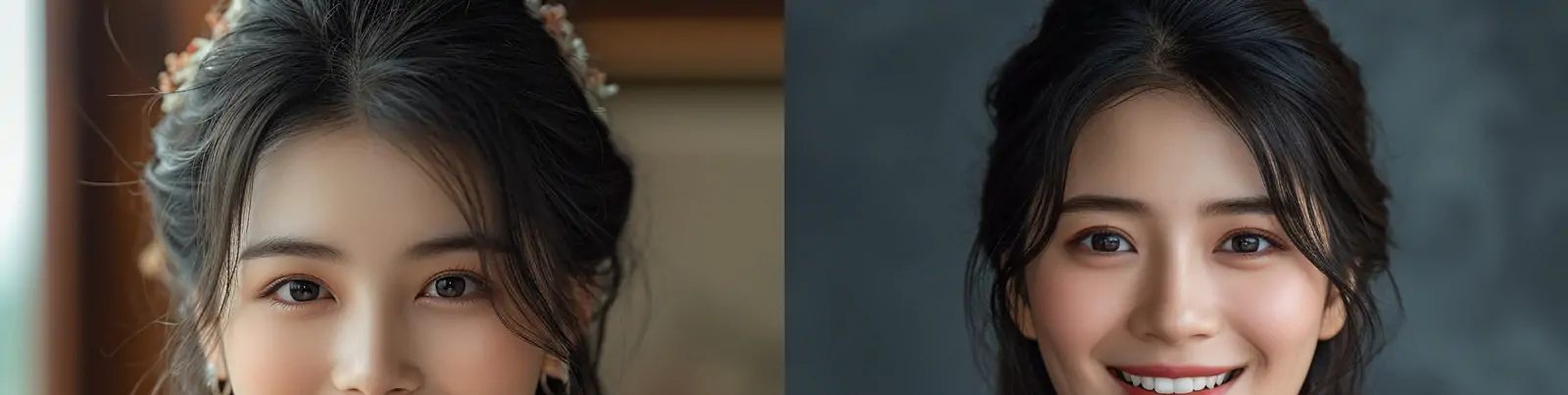 中国风东方传统女孩微笑古典唐装旗袍艺术摄影海报midjourney关键词咒语